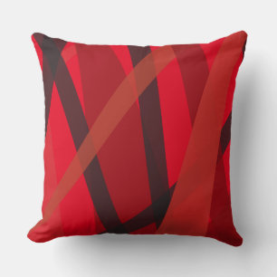 LIGNES NOIRES ROUGES DESIGN Oreiller rétroprojecte