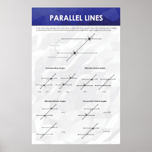 Lignes parallèles - Poster en mathématiques