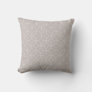 Ligth rose wood with white diamonds throw pillow