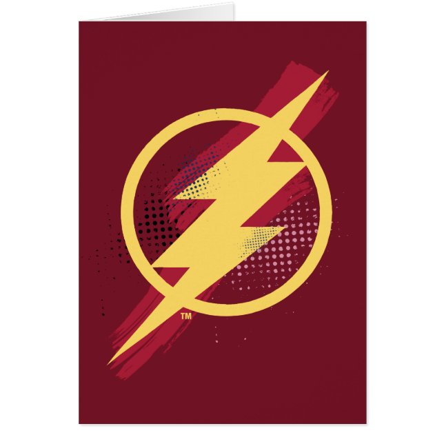 Ligue de Justice | Symbole Flash brosse et demi-to (Devant)
