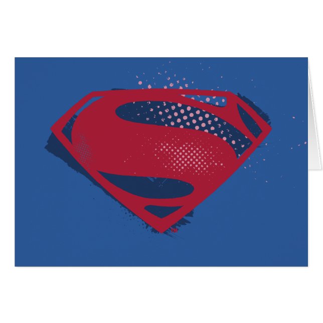 Ligue de Justice | Symbole Superman brosse et demi (Devant horizontal)