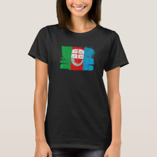 Liguria Region Italy Flag Italian Genoa Vintage St T-Shirt
