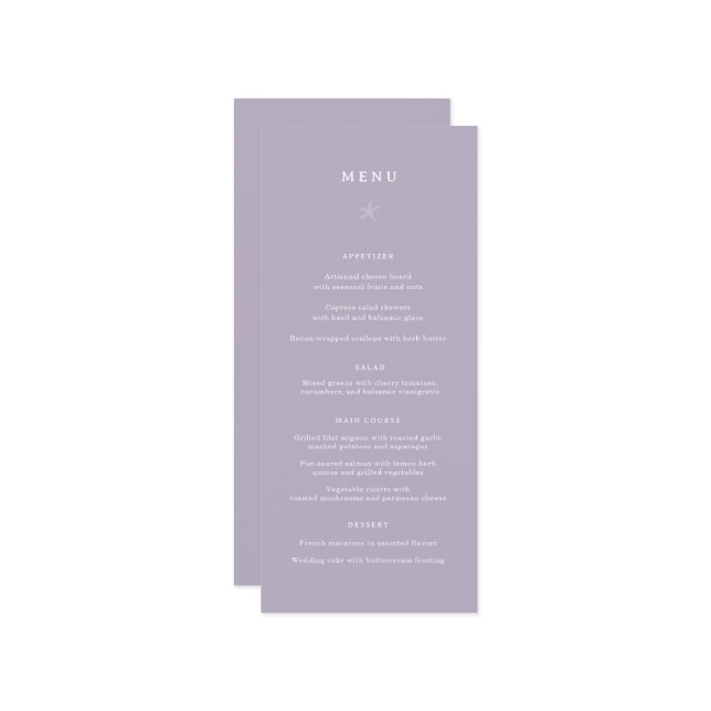 Lihue Wedding Dinner Menu (Front/Back In Situ)