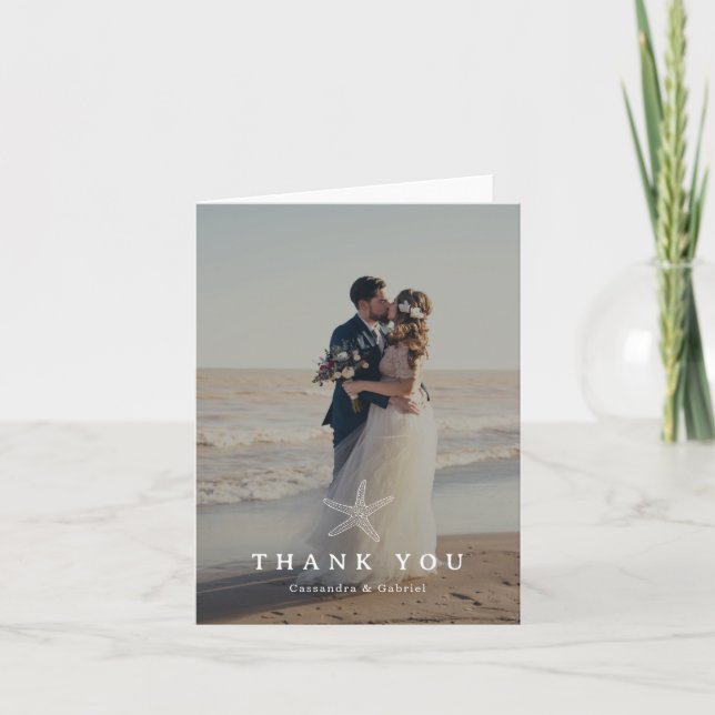 Lihue Wedding Photo Thank You Card (Front)