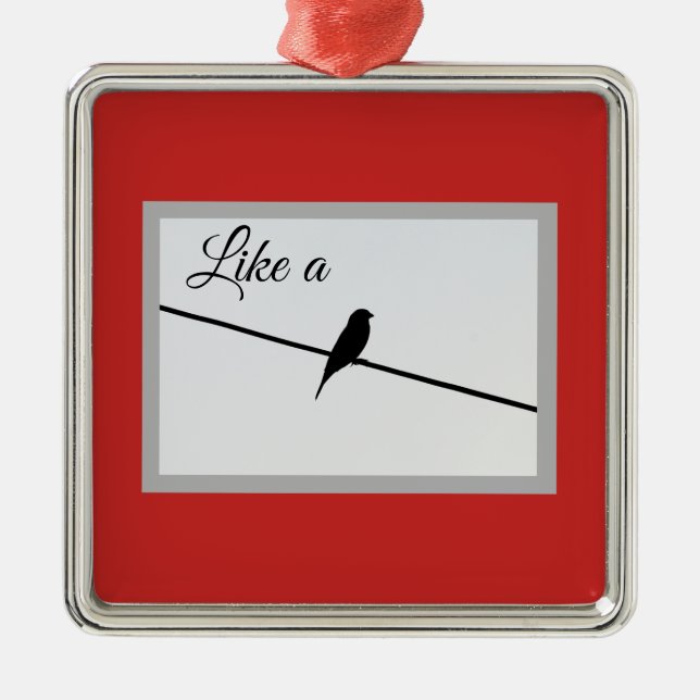 Like a Bird on A Wire - Leonard Cohen Metal Ornament (Front)