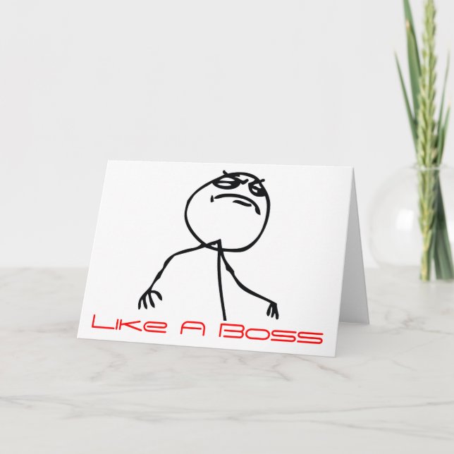 Like a Boss Card (Front)