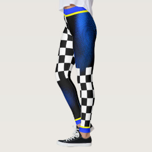 Like a Boss Checkers & Dot Pattern on YOUR Col Leggings