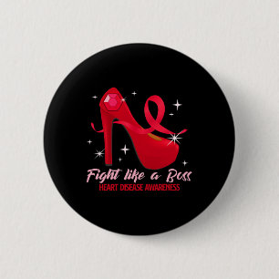 Like A Boss Heart Health Heart Disease Awareness 2 Inch Round Button
