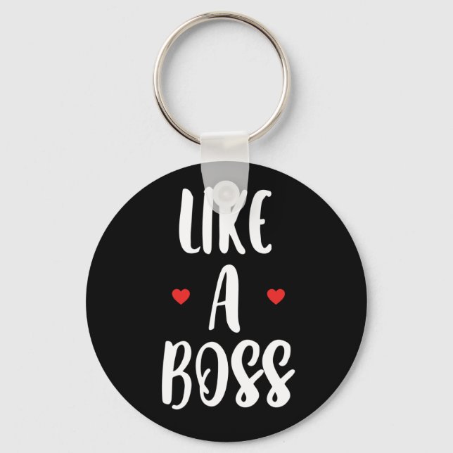 Like A Boss | Hearts Keychain (Front)