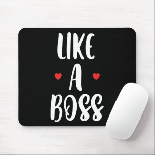 Like A Boss   Hearts Mouse Pad
