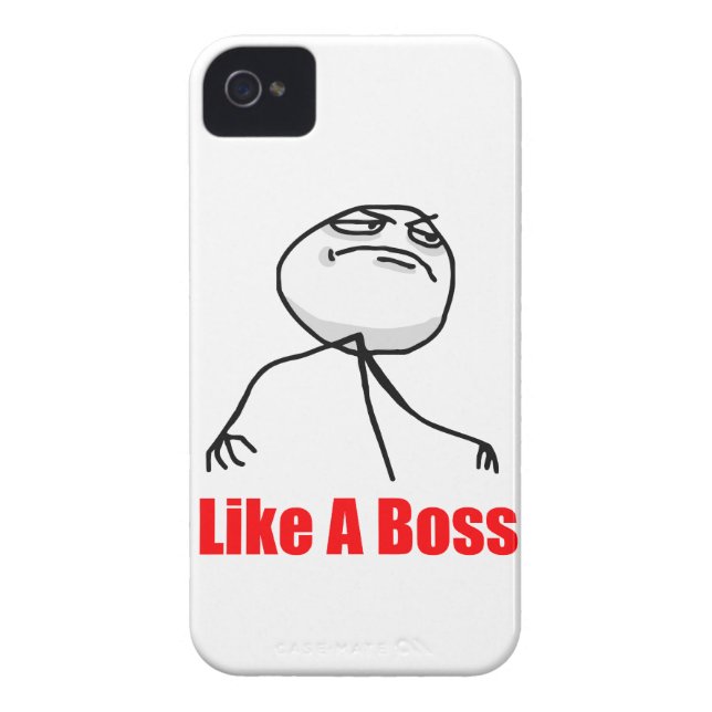 Like a boss iPhone 4 Meme case (Back)