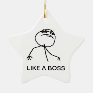 LIKE A BOSS NECK LACE CERAMIC ORNAMENT