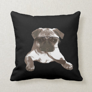 Like A Boss Pug Throw Pillow