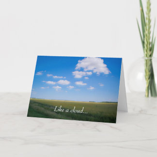 "Like a cloud" Poem Greeting Card