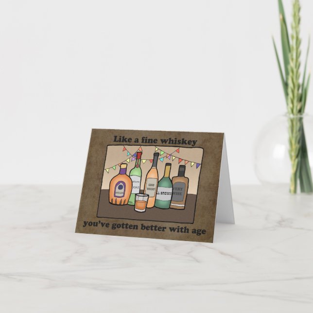 Like a Fine Whisky Ages well Classic Men Birthday Card (Front)