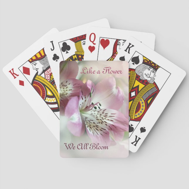 Like a Flower We All Bloom Playing Cards (Back)