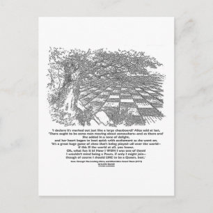 Like A Large Chessboard Game Of Chess Wonderland Postcard