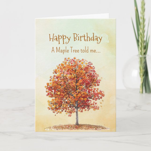 Like a Maple Tree Spirit  Birthday Personalities  Card (Front)