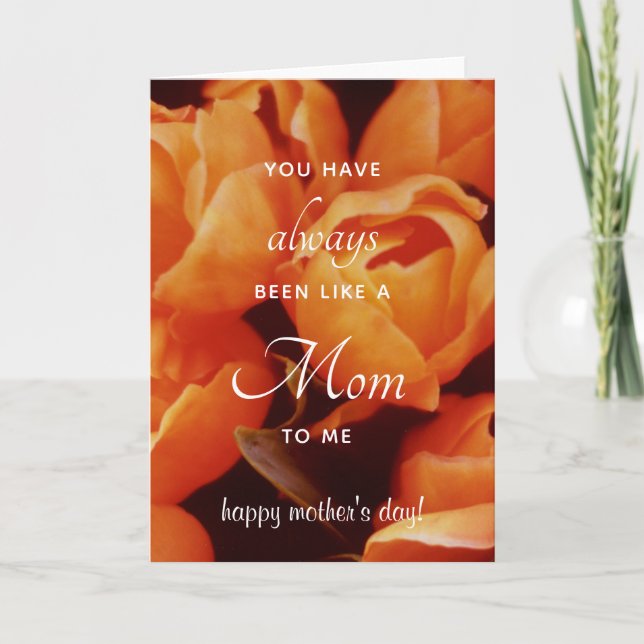 Like a Mom to me, An Array of Orange Tulips Card (Front)