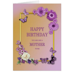 Like a Mother Birthday Flowers and Butterflies