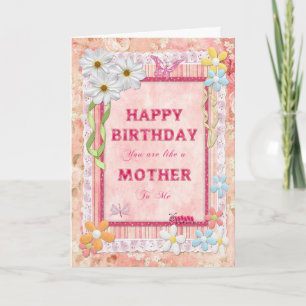 Like a mother to me, craft birthday card