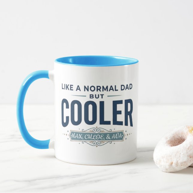 Like a Normal Dad mug | Personalized Names  (With Donut)