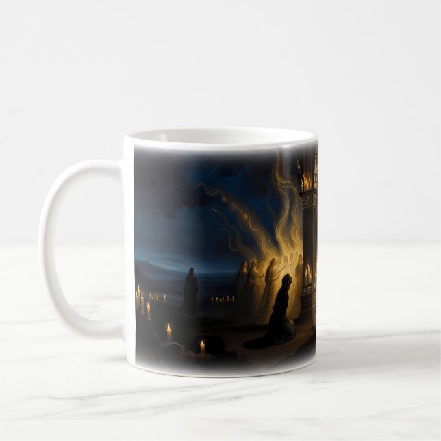 Like a Prayer — From Darkness Into Divine Light Mu Coffee Mug (Left)