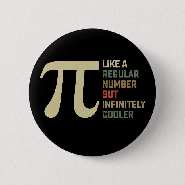 Like a Regular Number But Infinitely Cooler Pi Day 2 Inch Round Button (Front)