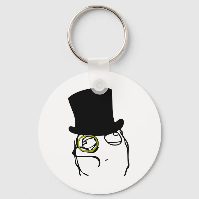 Like a Sir Rage Face Meme Keychain (Front)
