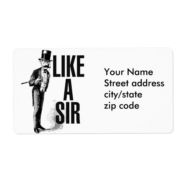 Like a SIR Stache (Front)