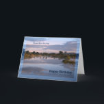 Like a son, Lake at dawn Birthday card<br><div class="desc">A card for someone who is like a son. A beautiful view photograph of a lake at dawn with clouds reflecting in the water. A great way to wish someone a Happy Birthday. Copyright Norma Cornes.</div>