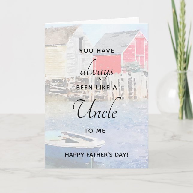 Like a Uncle Fishing Shacks Father's Day Card (Front)