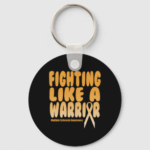 Like A Warrior Multiple Sclerosis Awareness Keychain