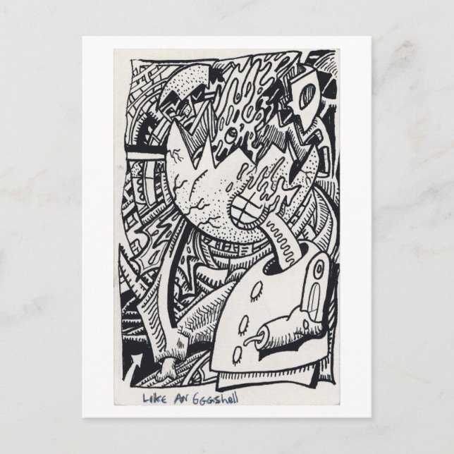 Like an Eggshell Postcard (Front)