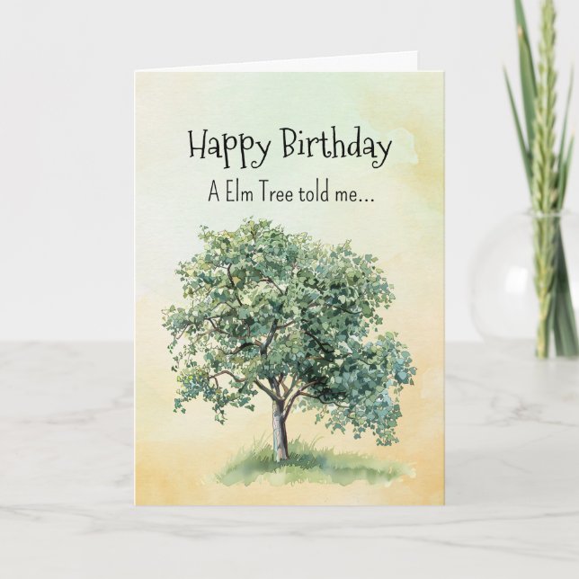 Like an Elm Tree Spirit  Birthday Personalities  Card (Front)