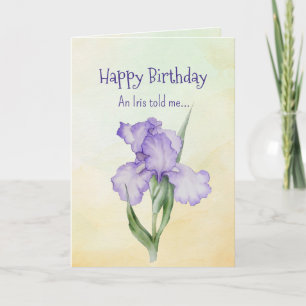 Like an Iris Your Birthday Personalities Card