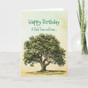Like an Oak Tree Spirit Birthday Personalities Card