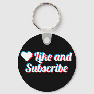 Like And Subscribe Keychain