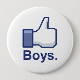 Like Boys 4 Inch Round Button