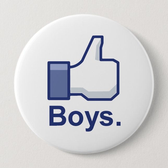 Like Boys 4 Inch Round Button (Front)