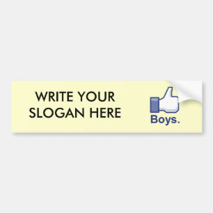 Like Boys Bumper Sticker