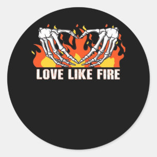 Like Classic - Skeleton Hands Heart  Classic Round Sticker