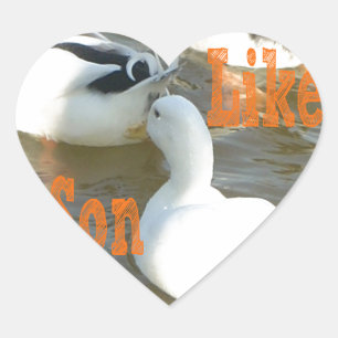 Like Father Like Son. Heart Sticker