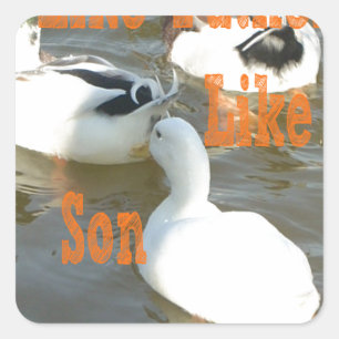 Like Father Like Son. Square Sticker