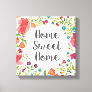 Like Frida V   Home Sweet Home Canvas Print