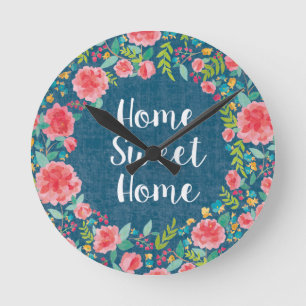 Like Frida VII   Home Sweet Home Round Clock