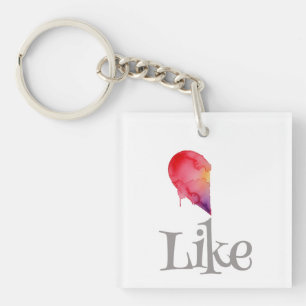 Like - half heart keychain
