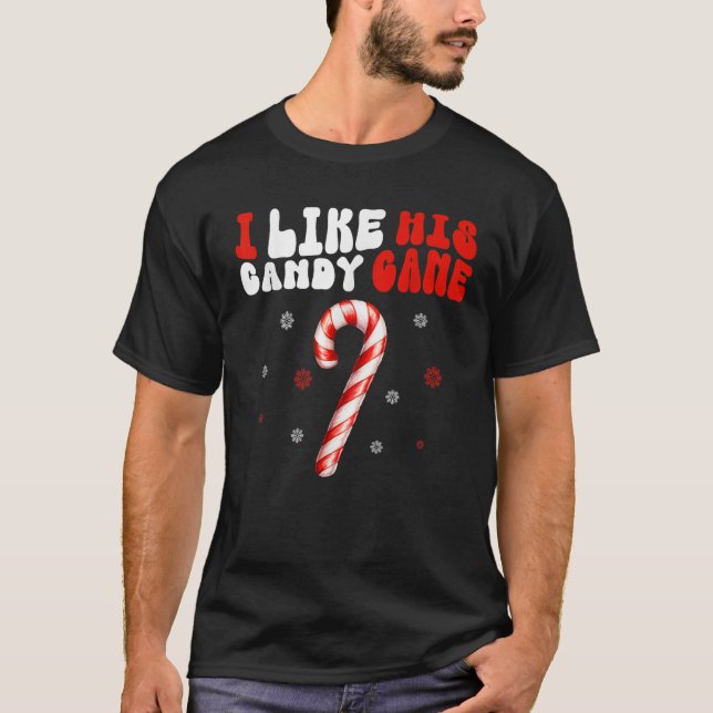 Like Her Peppermint Candies Like His Candy Cane Xm T-Shirt (Front)