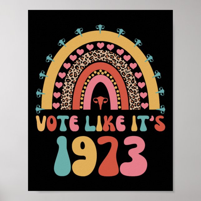 Like It's 1973 Feminist Reproductive Right Rainbow Poster (Front)