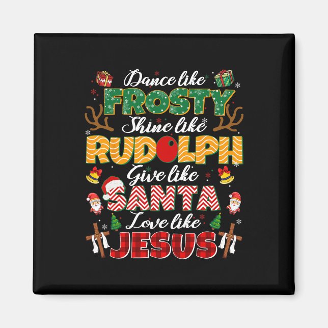 Like Jesus Santa Christmas Christian Religious Xma Magnet (Front)